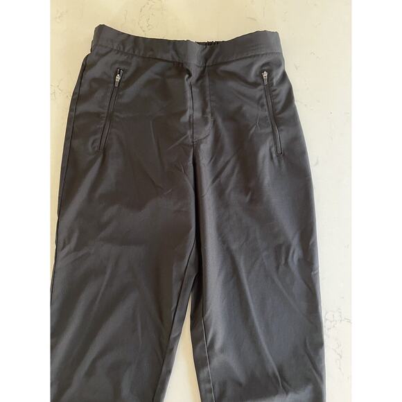 Garnet Hill Recycled Commuter Trousers Athleisure Pants Black Xsmall - Picture 2 of 6